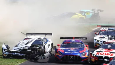 The #3 Mercedes‑AMG Team Verstappen Racing Mercedes‑AMG GT3 EVO driven by Dani Juncadella, Chris Lulham and Jules Gounon during GT World Challenge Europe.