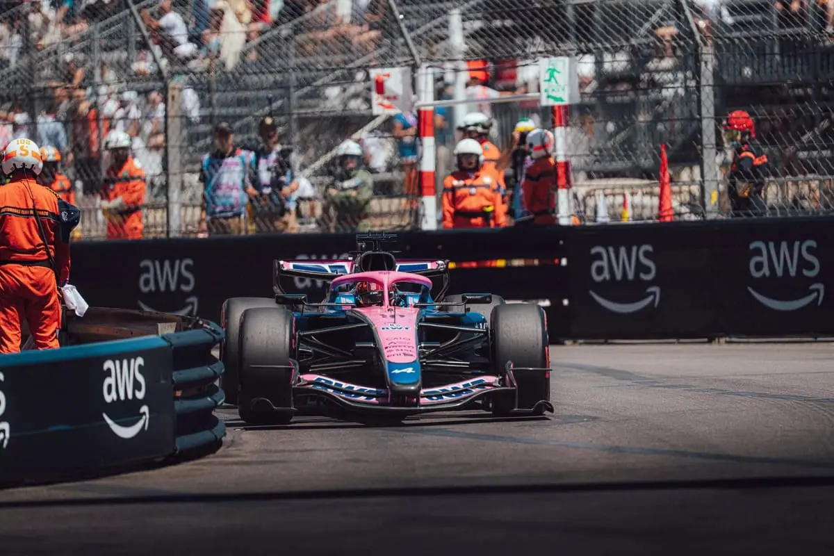 Pierre Gasly has lost his P3 in the Monaco Grand Prix after pit lane penalties © Alpine Media Library