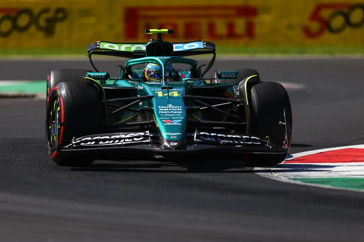 Fernando Alonso on track during a Formula 1 weekend