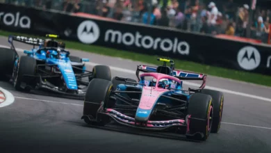 Alpine Formula 1 car in action during the Canadian Grand Prix as the team’s potential Mercedes engine deal collapses. © Alpine Media