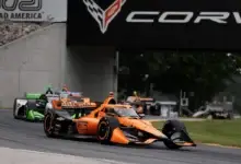 Christian Lundgaard prepares at Road America, photographed by Travis Hinkle, as IndyCar’s Road America ratings continue to rise.