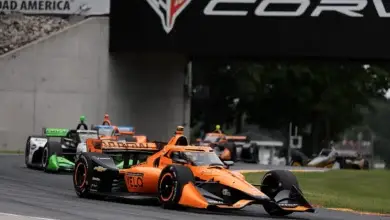 Christian Lundgaard prepares at Road America, photographed by Travis Hinkle, as IndyCar’s Road America ratings continue to rise.