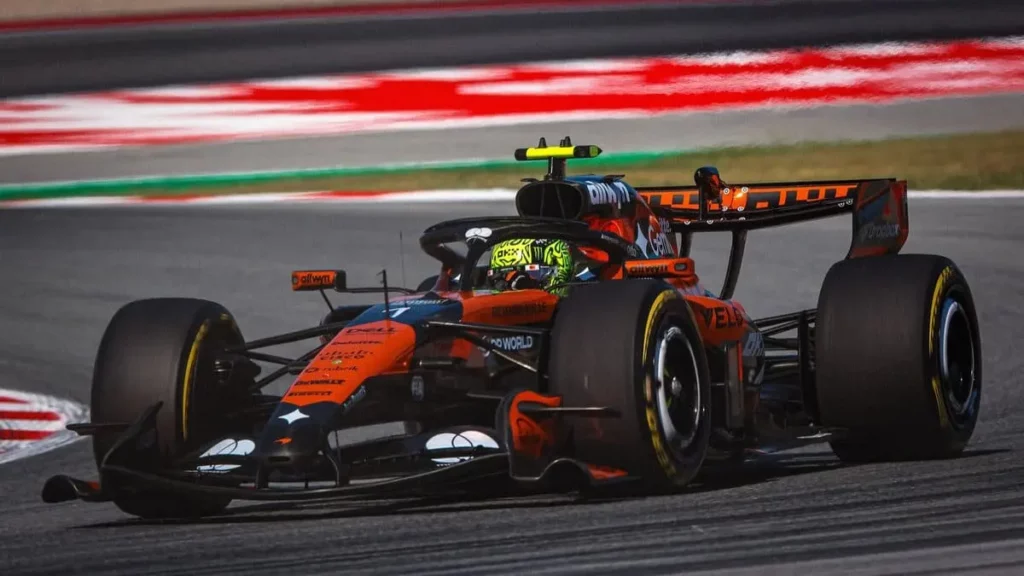 Lando Norris set the fastest lap of Friday's Free Practices in F1 Barcelona GP © McLaren Mastercard F1 Team