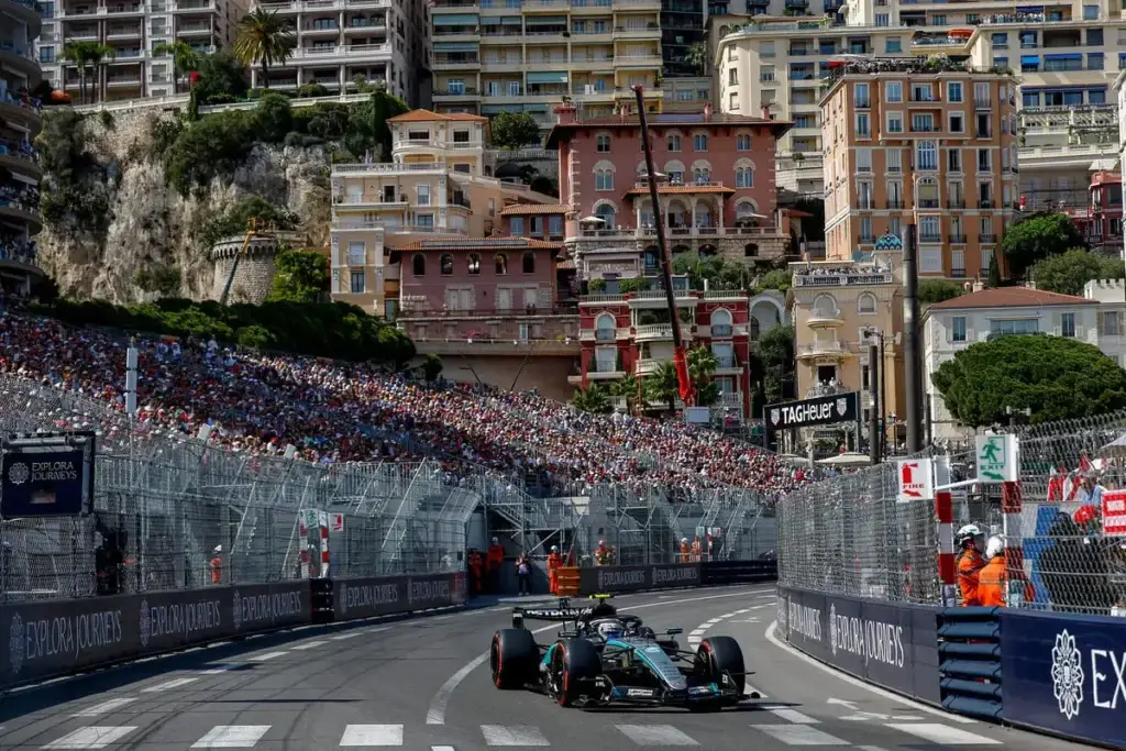 Kimi Antonelli leading the F1 Monaco Grand Prix © Mercedes-AMG Petronas F1 Team Media