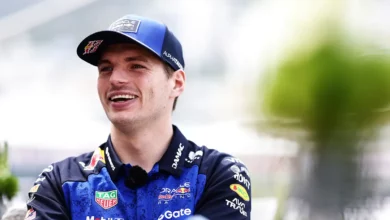 Max Verstappen looks on in the Monaco paddock during media day ahead of the 2026 Grand Prix.
