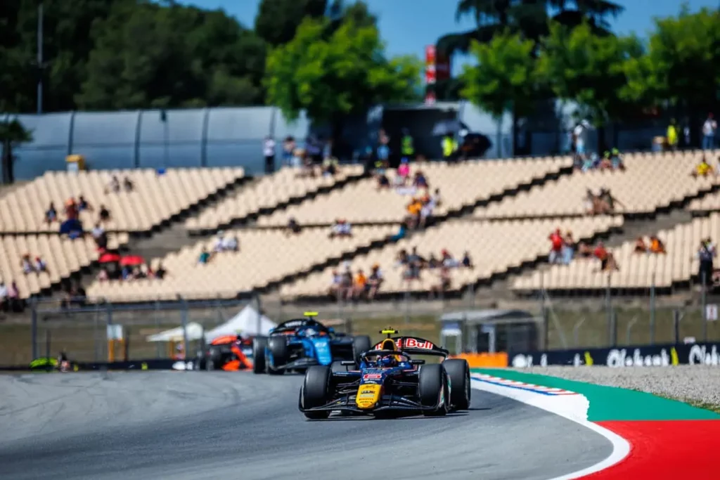 Nikola Tsolov took P3 in the F2 Barcelona Sprint losing his championship lead © Red Bull Content Pool