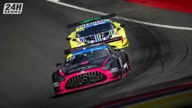 24H Series Michelin Spa‑Francorchamps 2026 GT3 action linked to Grenier GetSpeed 12H Nürburgring Canadian Pro joining championship leaders for German round. ©24HSeries