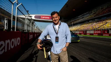 F1TV journalist Will Buxton during a Grand Prix weekend, captured by Pirelli, as his “absolutely massive” F1 breaking news tease fuels speculation around a potential Max Verstappen future announcement.