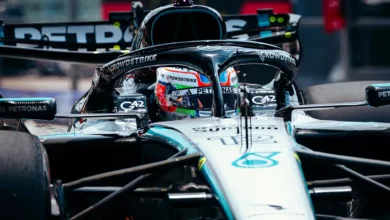Kimi Antonelli driving his Mercedes to victory in the Belgian Grand Prix, captured in full speed and focus. © Mercedes Media Centre