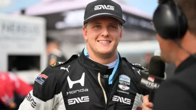 Mick Schumacher at the Borchetta Bourbon Music City Grand Prix in Nashville, delivering his first IndyCar top 10. Mick Schumacher first IndyCar top 10. © James Black / Penske Entertainment