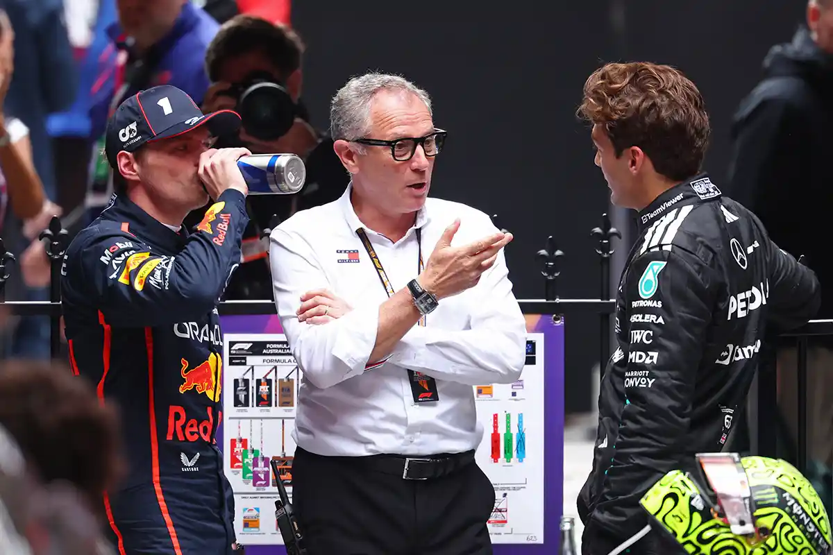 Stefano Domenicali in the Formula 1 paddock, the man who set the mid-September deadline on the Qatar and Abu Dhabi races