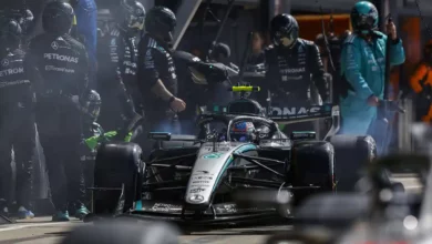 Andrea Kimi Antonelli retires from the British Grand Prix, Verstappen crash Antonelli failure rocked Silverstone. © IMAGO