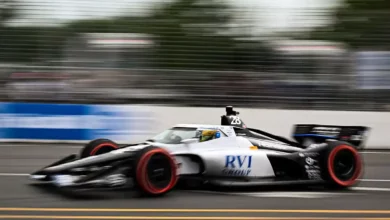 Marcus Ericsson during the Ontario Honda Dealers Indy at Markham, driving for Andretti Global, captured by James Black.