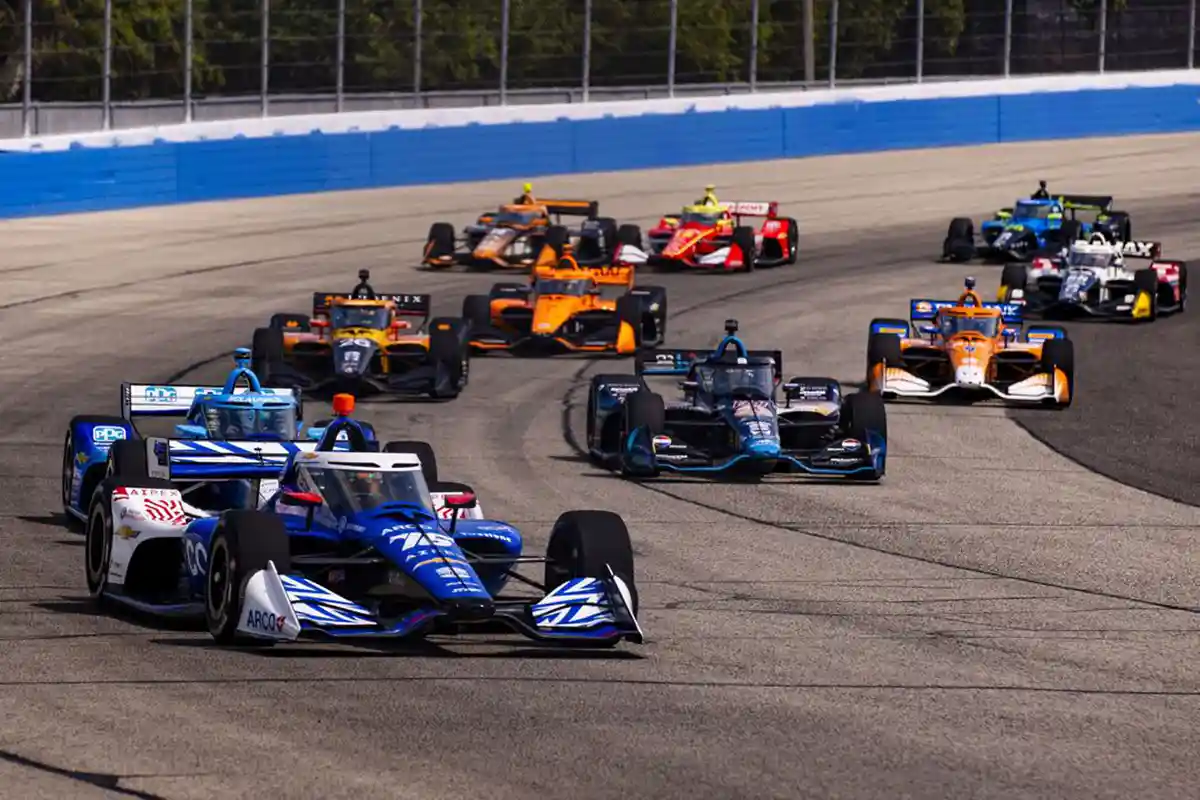 Rinus VeeKay during the Snap‑On Makers and Fixers 250 and the Snap‑on Milwaukee Mile 250 at the Milwaukee Mile, photographed by Amber Pietz for Penske Entertainment.