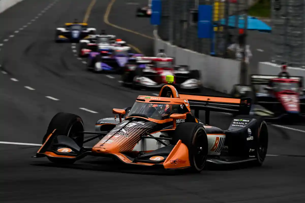 Romain Grosjean during the Ontario Honda Dealers Indy at Markham, driving for Andretti Global, captured by James Black, connected to the Ericsson wins IndyCar Markham race storyline.