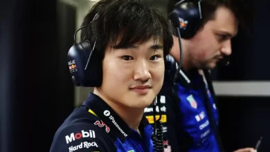Profile photo of Yuki Tsunoda inside the Red Bull pitbox, captured by Red Bull Content Pool.