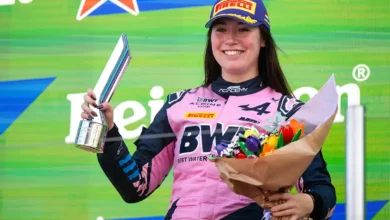 Nina Gademan in her official IMAGO portrait, shown after securing a podium finish at the Dutch GP.