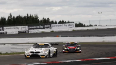 The #888 BMW Z4 GT3 of Christoph von Oeynhausen leading at the Nürburgring