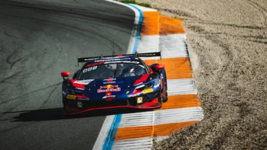 The number 69 Emil Frey Racing Ferrari 296 GT3 Evo of Thierry Vermeulen on track at Zandvoort