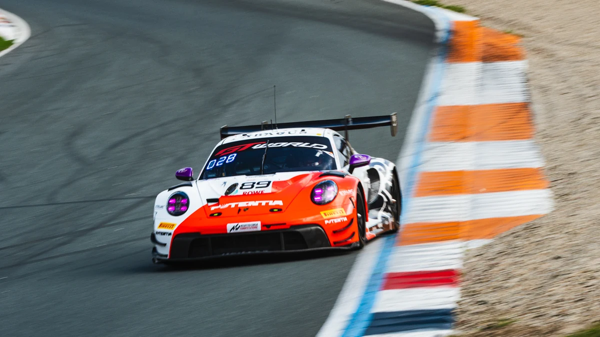The number 89 Lionspeed GP Porsche 911 GT3 R of Flynt Schuring on track at Zandvoort