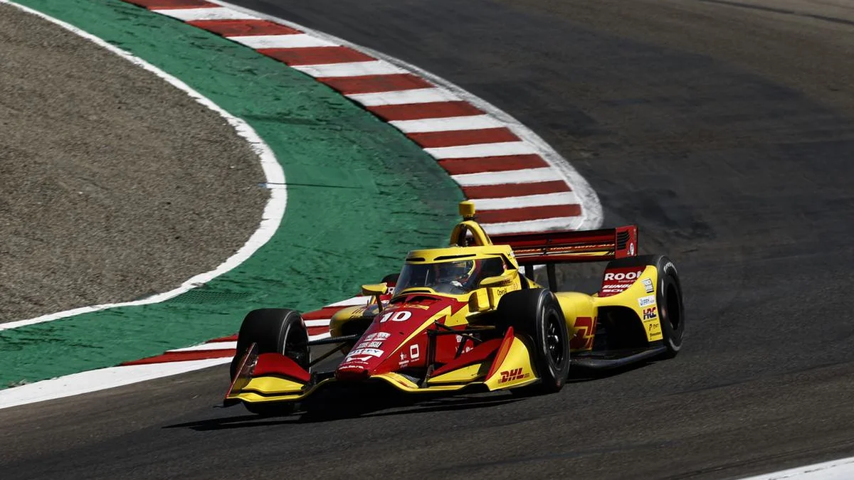 Alex Palou in the Chip Ganassi Racing Honda at Laguna Seca