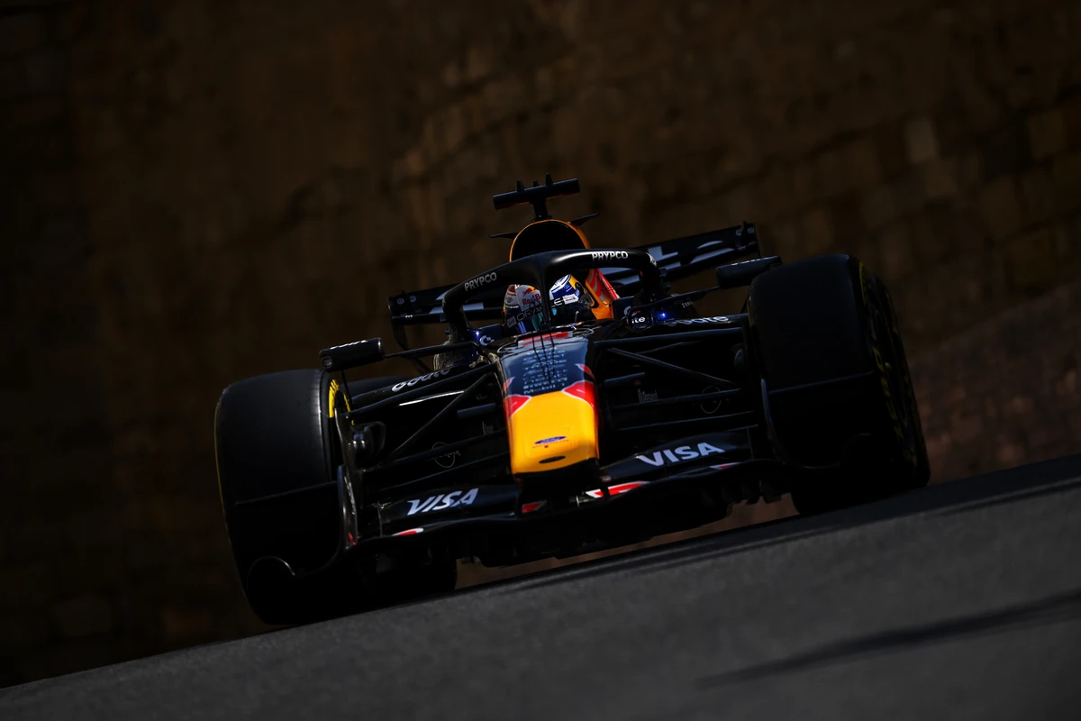 Max Verstappen in the Red Bull RB22 during final practice for the 2026 Azerbaijan Grand Prix in Baku