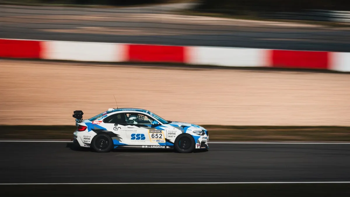 The number 652 Adrenalin Motorsport BMW M240i at speed during the NLS double header at the Nurburgring in September 2026