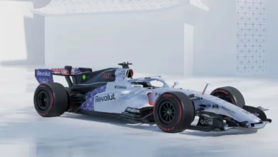 The Audi R26 in its Singapore special livery with Titanium Silver Grey and a Traditional Peranakan Pattern. Photo: Audi Media Centre