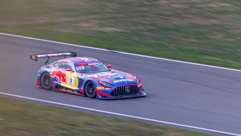 The #3 Team Verstappen Racing Mercedes-AMG GT3 on track