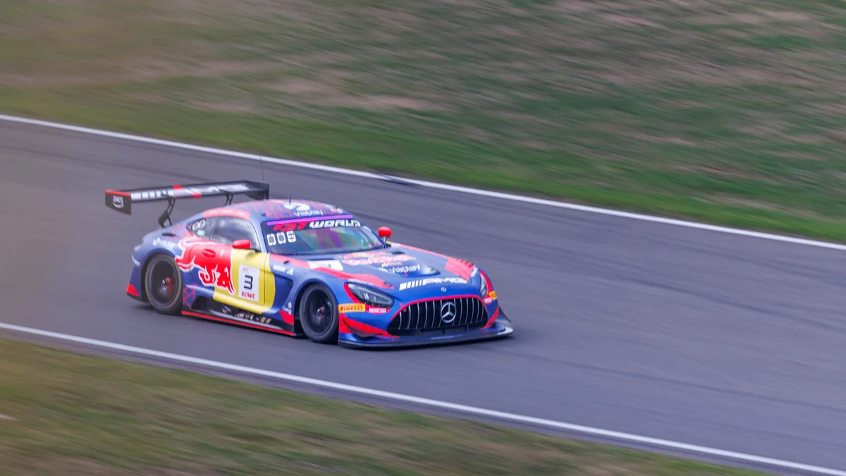The #3 Mercedes-AMG GT3 of Mercedes-AMG Team Verstappen Racing at the Nürburgring