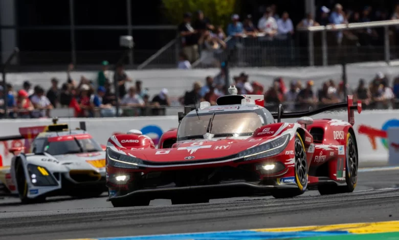 The #8 Toyota leading a BMW Hypercar. Photo: Rick Kiewiet